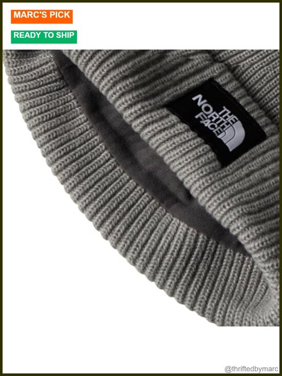 North Face Salty Dog Lined Beanie Recycled Polyester Cuffed Winter Hat